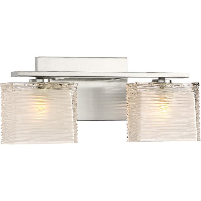 Quoizel WCP8602BN Two Light Bath Fixture, Brushed Nickel