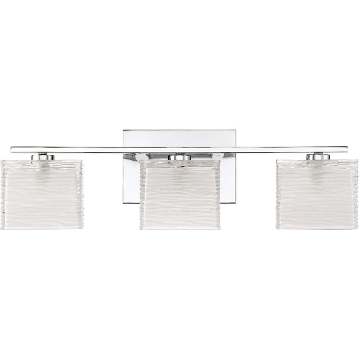 Quoizel WCP8603C Three Light Bath Fixture, Polished Chrome