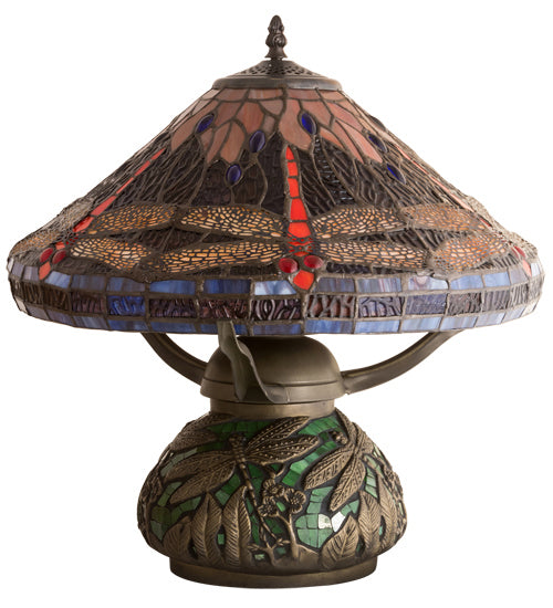 Meyda Tiffany 212524 Two Light Table Lamp, Mahogany Bronze