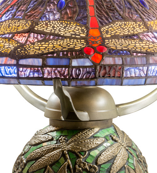 Meyda Tiffany 212524 Two Light Table Lamp, Mahogany Bronze