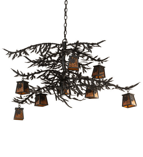 Meyda Tiffany 214270 Eight Light Chandelier, Flat Black