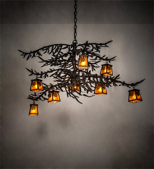 Meyda Tiffany 214270 Eight Light Chandelier, Flat Black