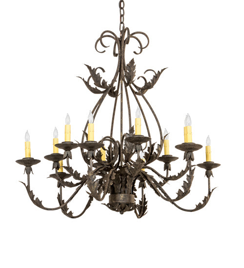 Meyda Tiffany 215406 12 Light Chandelier, Antiquity