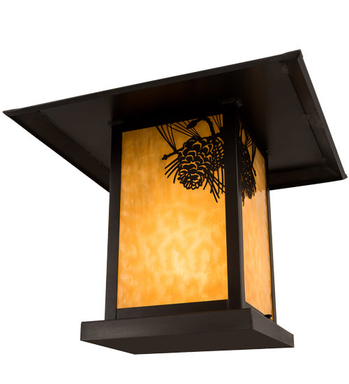 Meyda Tiffany 41061 One Light Pier Mount, Craftsman Brown