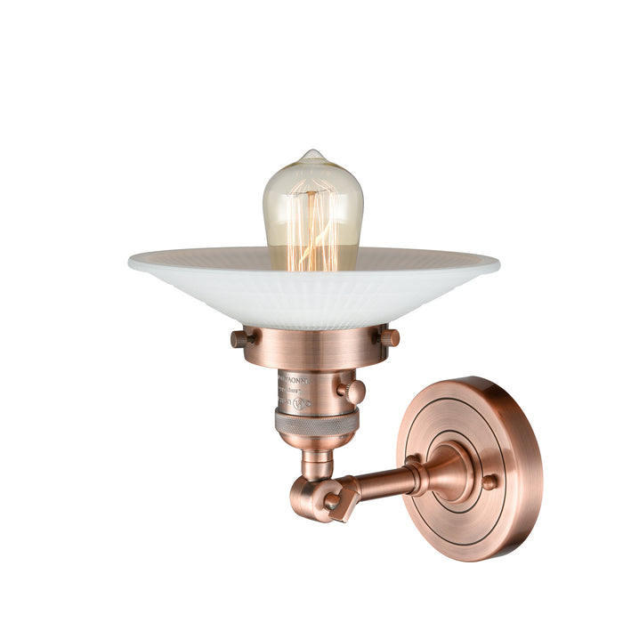 Innovations 203SW-AC-G1 One Light Wall Sconce, Antique Copper