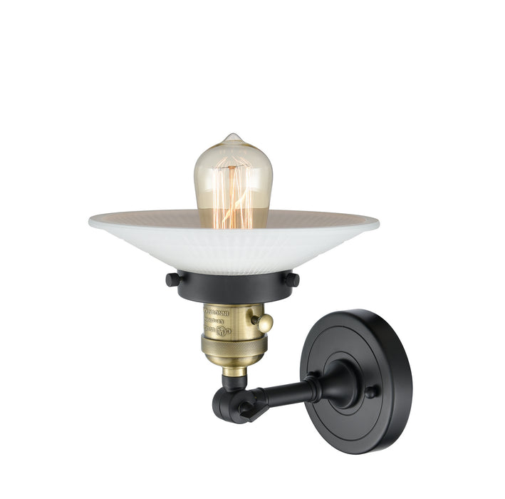 Innovations 203SW-BAB-G1 One Light Wall Sconce, Black Antique Brass