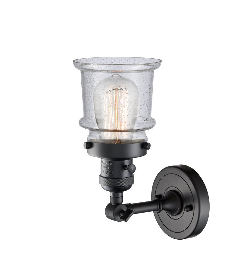 Innovations 203SW-BK-G184S One Light Wall Sconce, Matte Black