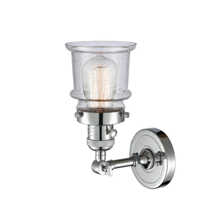Innovations 203SW-PC-G184S One Light Wall Sconce, Polished Chrome