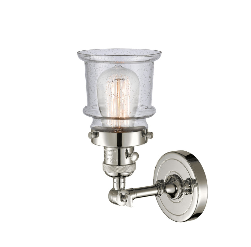 Innovations 203SW-PN-G184S One Light Wall Sconce, Polished Nickel
