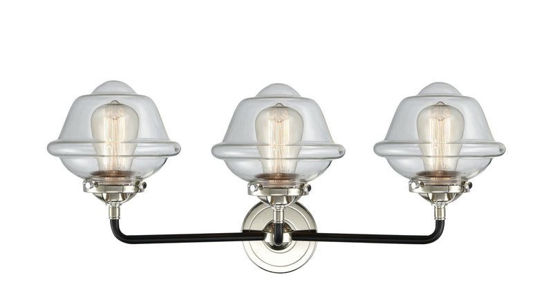 Innovations 284-3W-BPN-G532 Three Light Bath Vanity, Black Polished Nickel