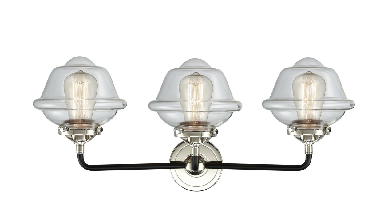 Innovations 284-3W-BPN-G532 Three Light Bath Vanity, Black Polished Nickel