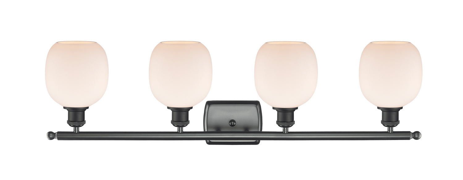 Innovations 516-4W-BK-G101-LED LED Bath Vanity, Matte Black