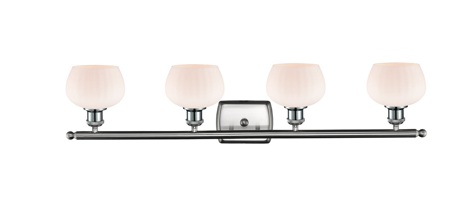 Innovations 516-4W-SN-G91 Four Light Bath Vanity, Brushed Satin Nickel