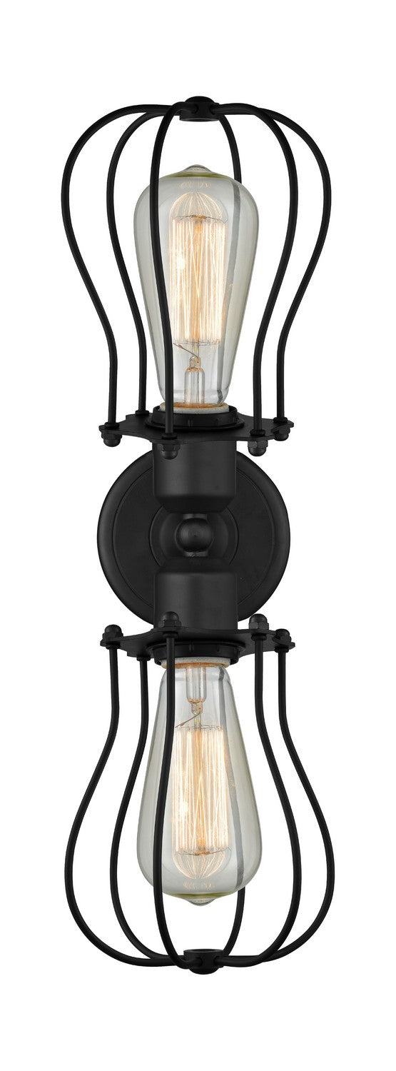 Innovations 900-2W-BK-CE513-BK Two Light Bath Vanity, Matte Black