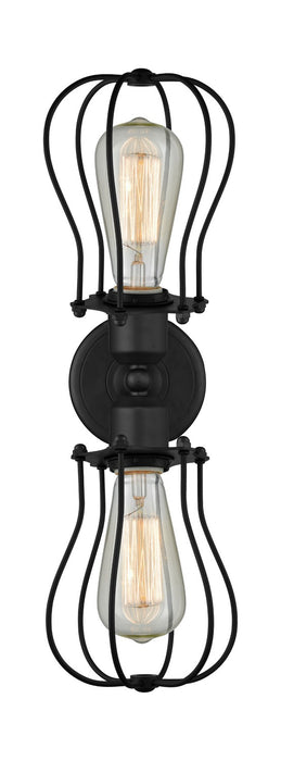 Innovations 900-2W-BK-CE513-BK Two Light Bath Vanity, Matte Black