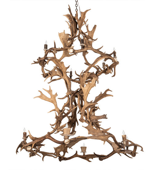Meyda Tiffany 212274 12 Light Chandelier, Mahogany Bronze