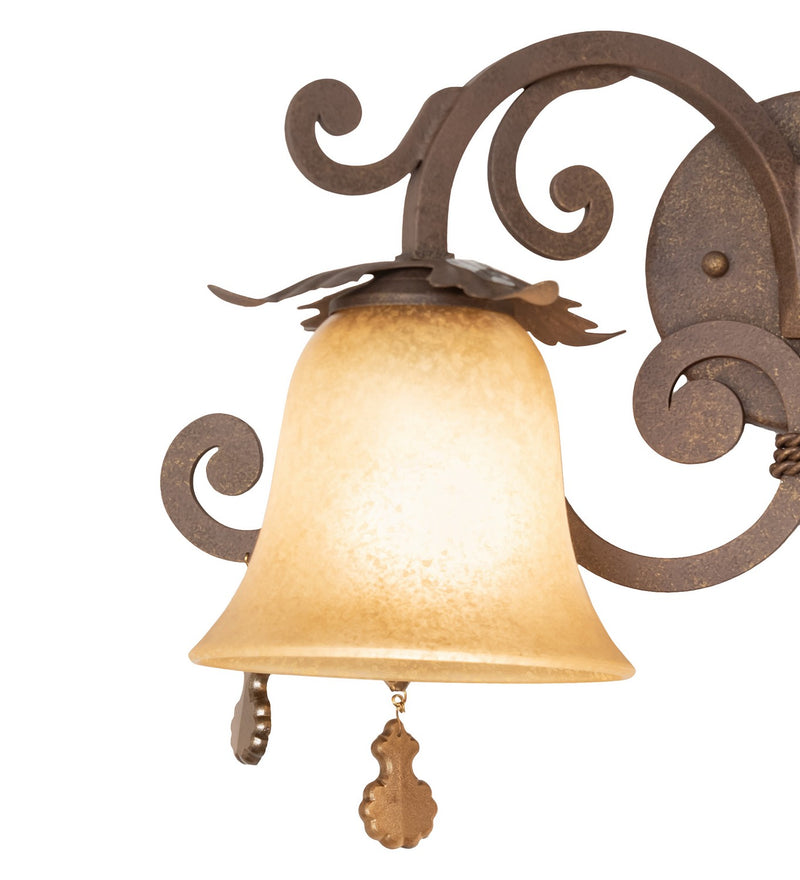 Meyda Tiffany 120185 Two Light Wall Sconce, Pompeii Gold