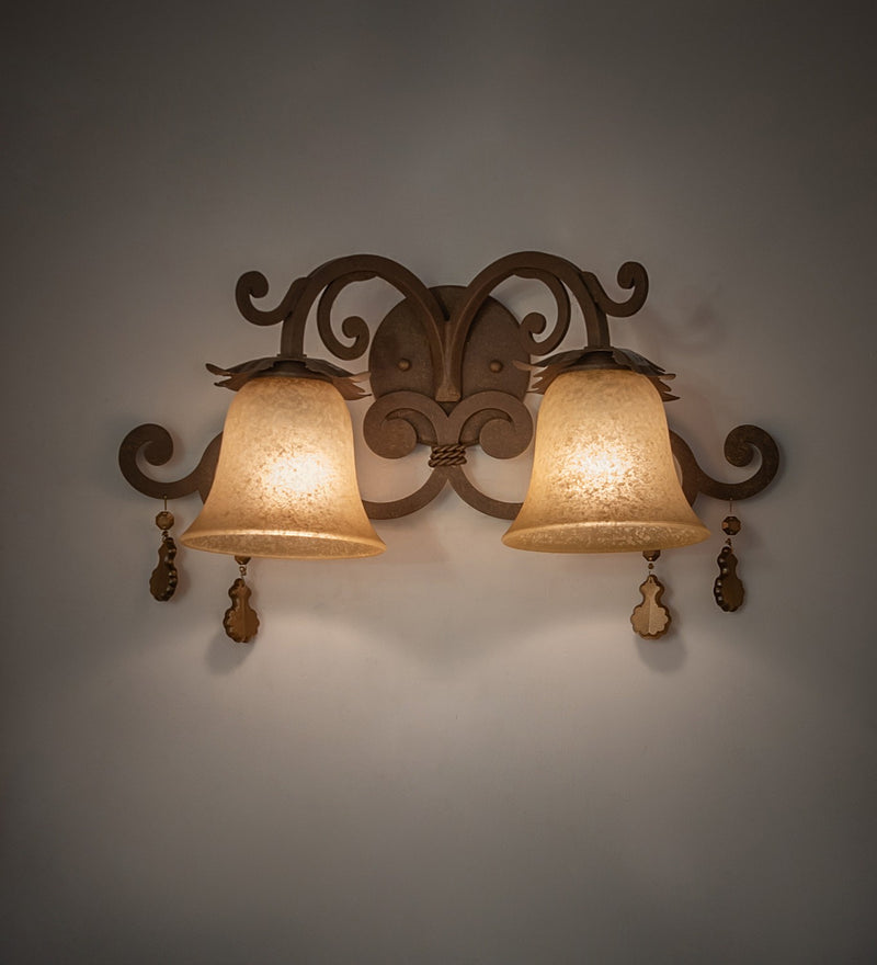 Meyda Tiffany 120185 Two Light Wall Sconce, Pompeii Gold