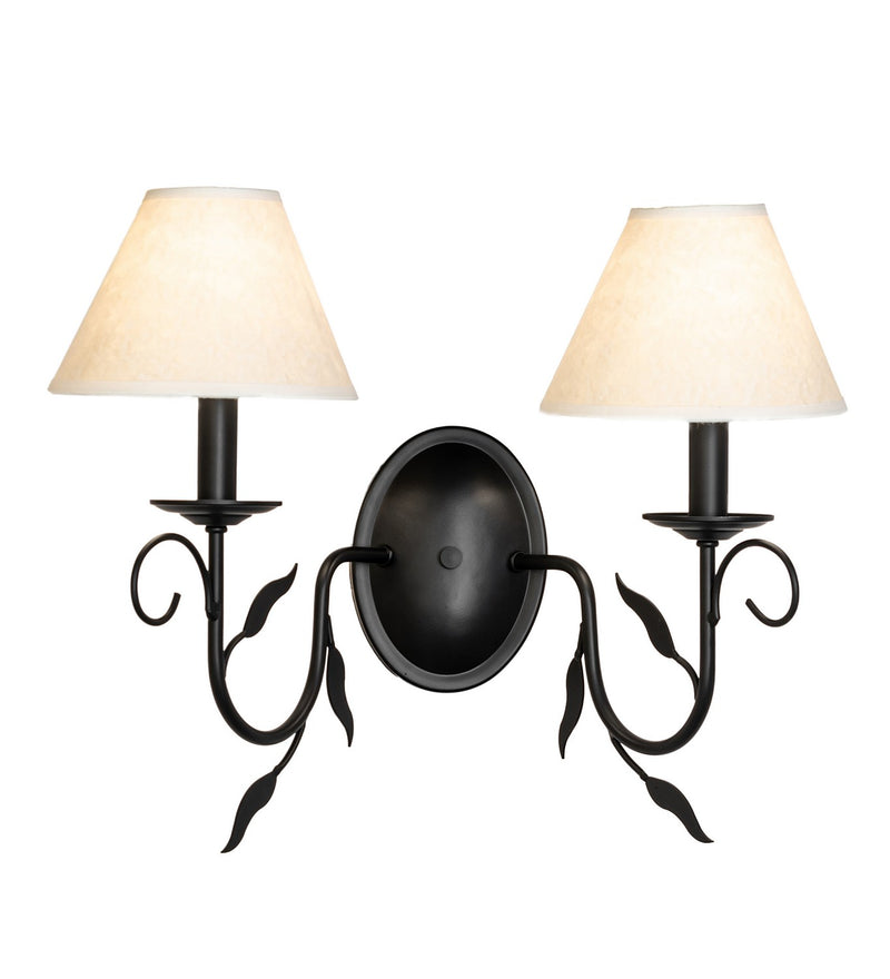 Meyda Tiffany 120242 Two Light Wall Sconce, Blackwash