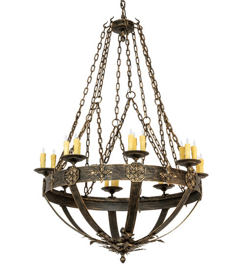 Meyda Tiffany 212739 24 Light Chandelier, Florentine Gold