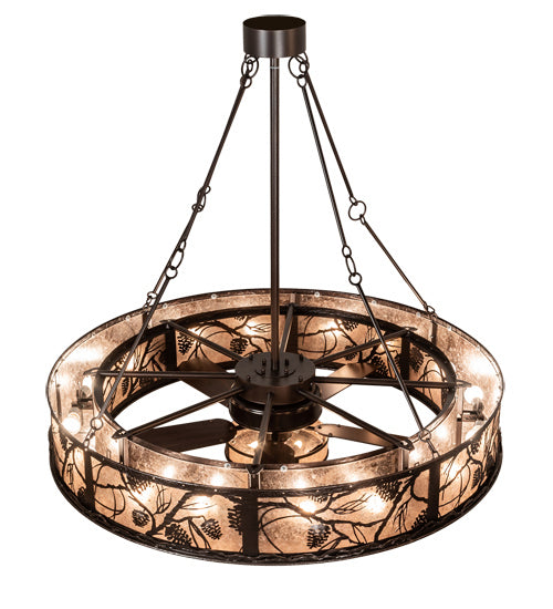 Meyda Tiffany 214355 19 Light Chandel-Air, Mahogany Bronze