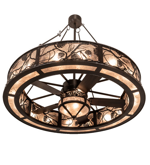 Meyda Tiffany 214355 19 Light Chandel-Air, Mahogany Bronze