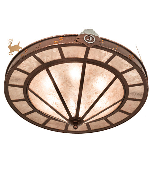Meyda Tiffany 214797 Six Light Semi-Flushmount, New Copper Vein