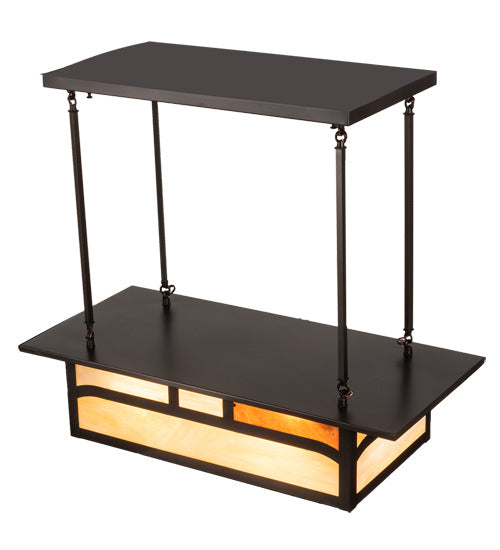 Meyda Tiffany 214896 Four Light Pendant, Craftsman Brown