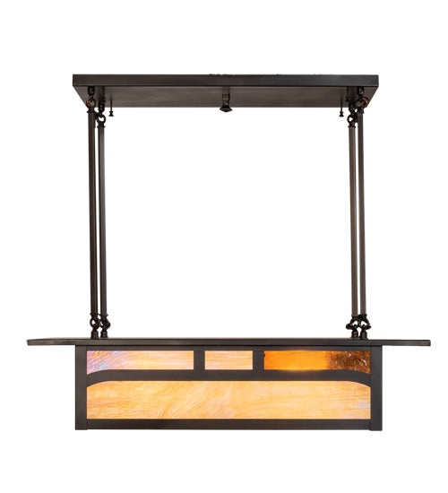 Meyda Tiffany 214896 Four Light Pendant, Craftsman Brown