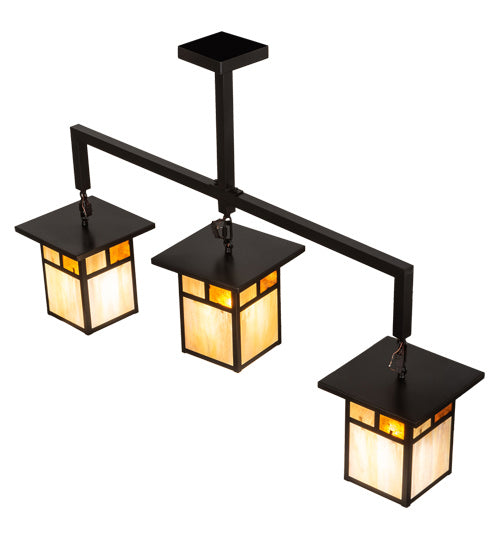 Meyda Tiffany 215712 Three Light Pendant, Craftsman Brown