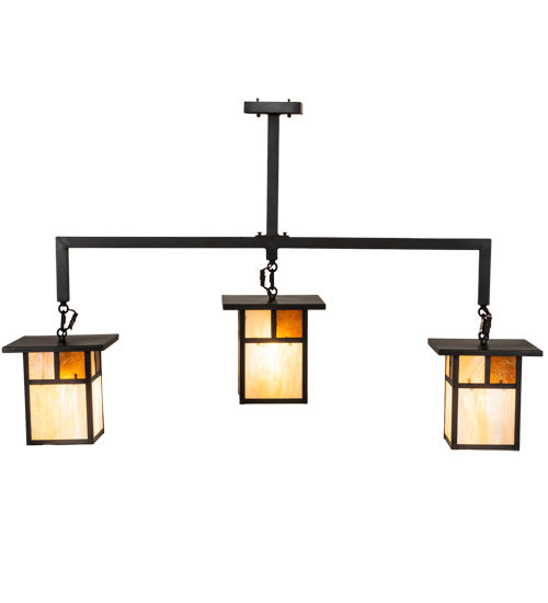 Meyda Tiffany 215712 Three Light Pendant, Craftsman Brown