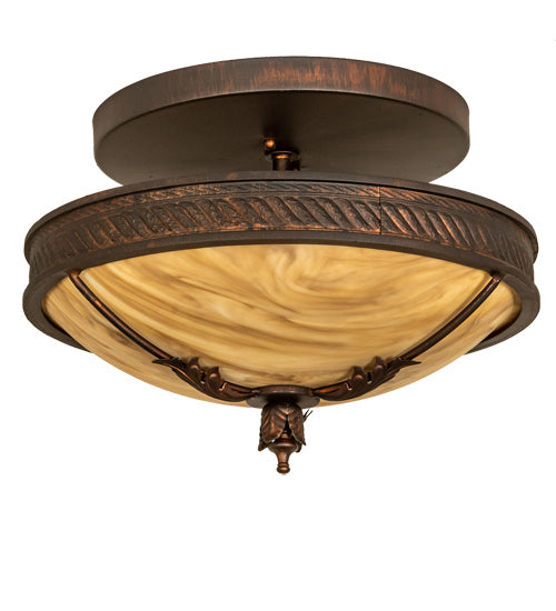 Meyda Tiffany 216090 Three Light Semi-Flushmount, Rokusho