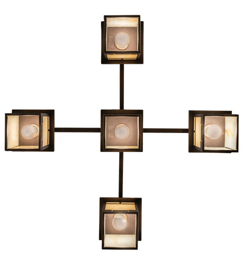 Meyda Tiffany 217475 Five Light Chandelier, Mahogany Bronze