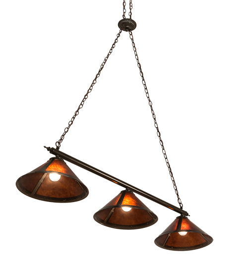 Meyda Tiffany 217893 Three Light Island Pendant, Timeless Bronze