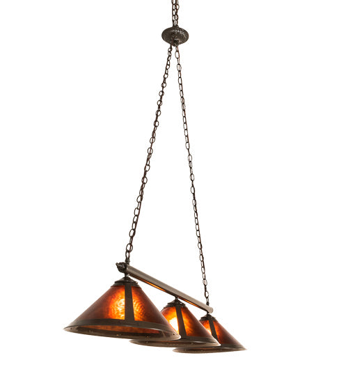 Meyda Tiffany 217893 Three Light Island Pendant, Timeless Bronze