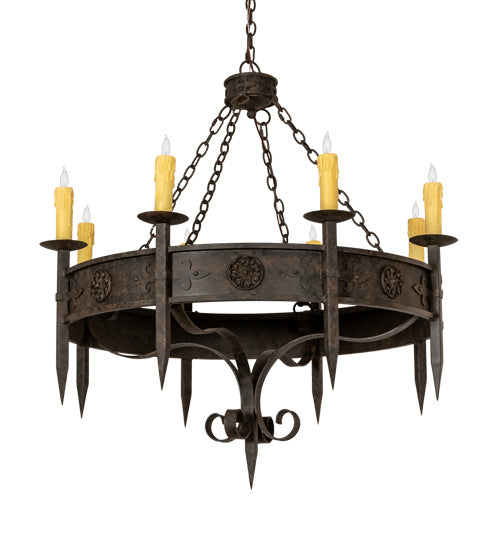 Meyda Tiffany 218662 Eight Light Chandelier, Coffee Bean