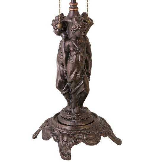 Meyda Tiffany 78364 Two Light Table Lamp, Mahogany Bronze