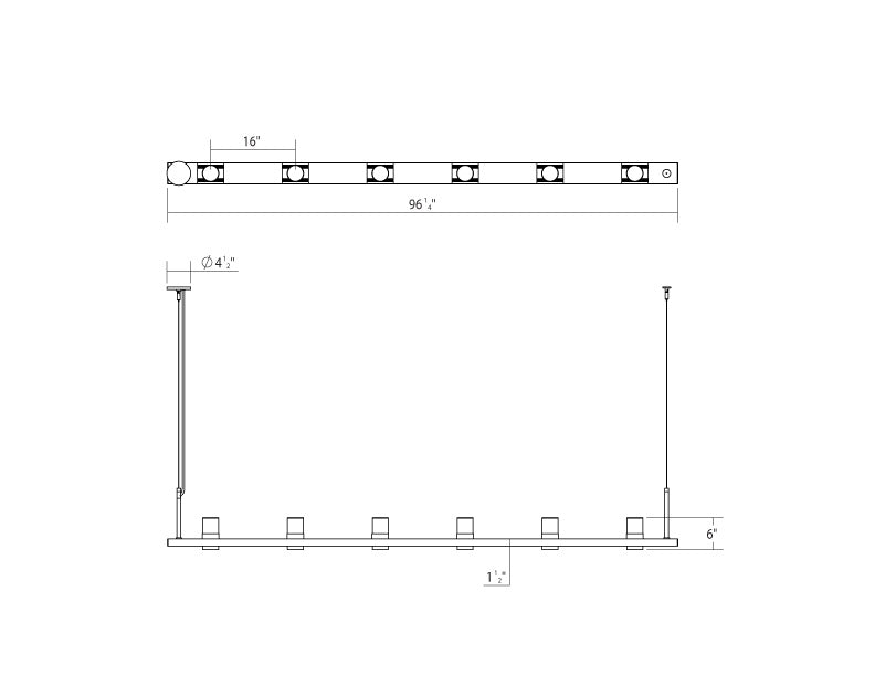 Sonneman 20QKL08B LED Pendant, Satin Black