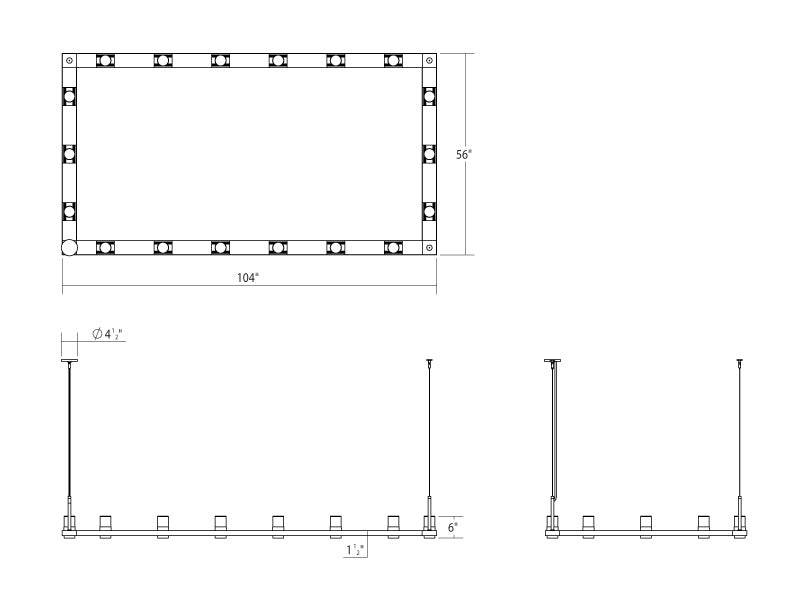 Sonneman 20QKR48C LED Pendant, Satin Black