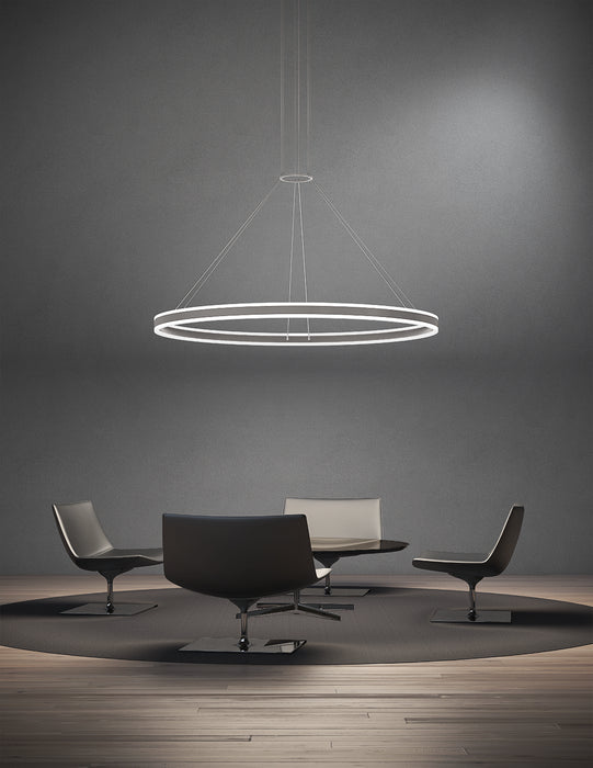 Sonneman 2307.16 LED Pendant, Bright Satin Aluminum