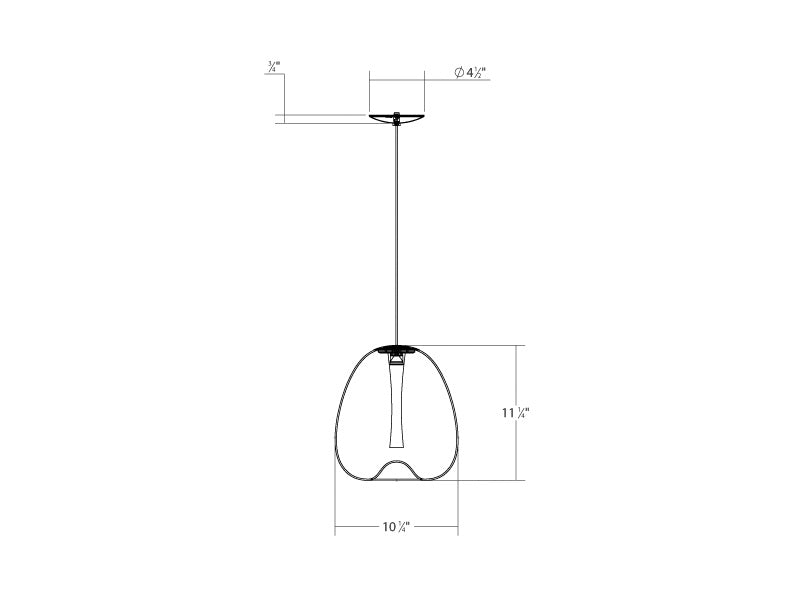 Sonneman 3072.25 LED Pendant, Satin Black