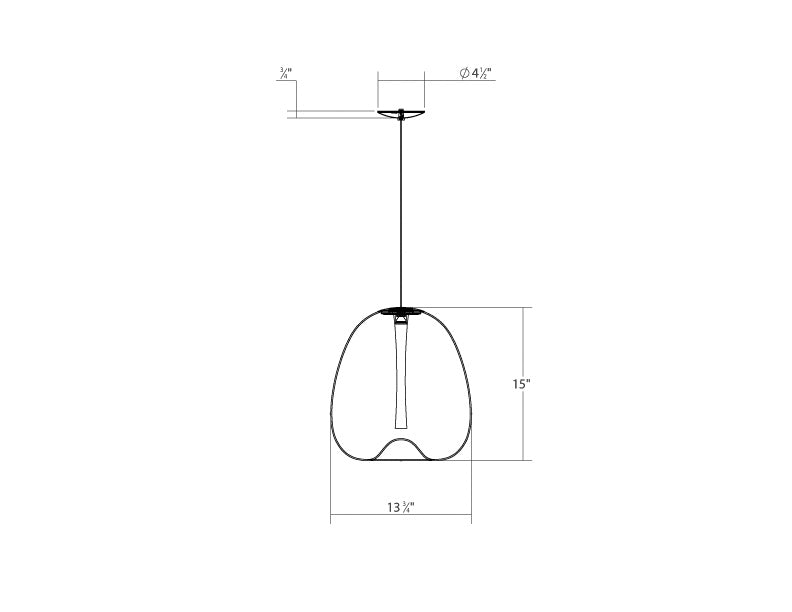 Sonneman 3073.25 LED Pendant, Satin Black