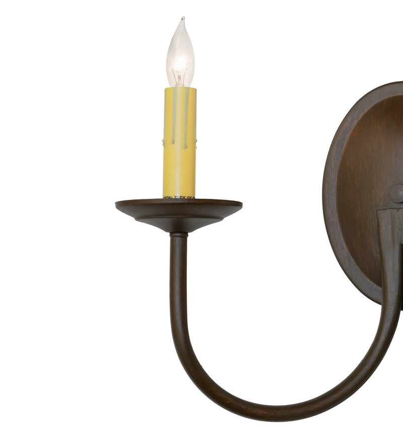 Meyda Tiffany 118552 Two Light Wall Sconce, Rustic Iron