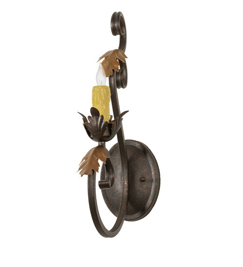 Meyda Tiffany 146515 One Light Wall Sconce, Gilded Tobacco & Gold