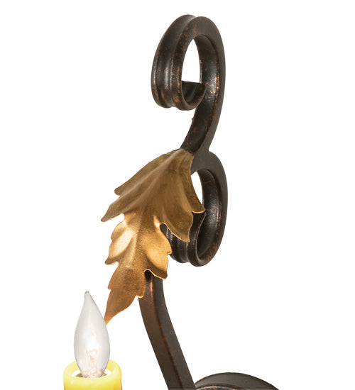 Meyda Tiffany 146515 One Light Wall Sconce, Gilded Tobacco & Gold
