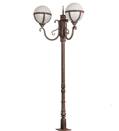 Meyda Tiffany 200260 Two Light Street Lamp, Rusty Nail