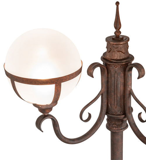 Meyda Tiffany 200260 Two Light Street Lamp, Rusty Nail