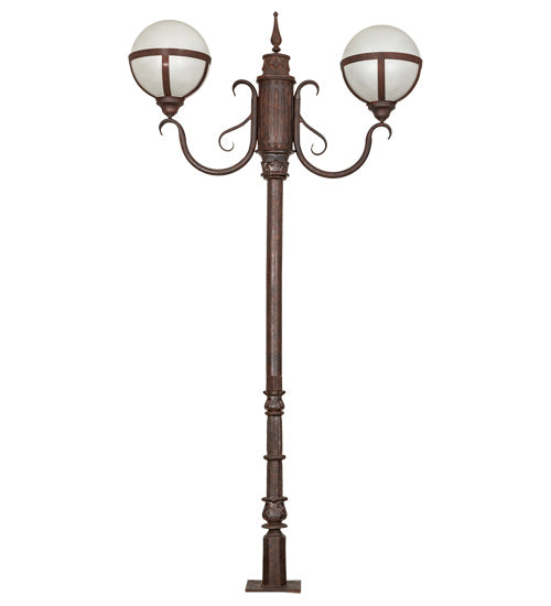 Meyda Tiffany 200261 Two Light Street Lamp, Rusty Nail