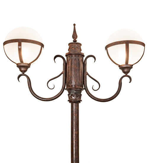 Meyda Tiffany 200261 Two Light Street Lamp, Rusty Nail