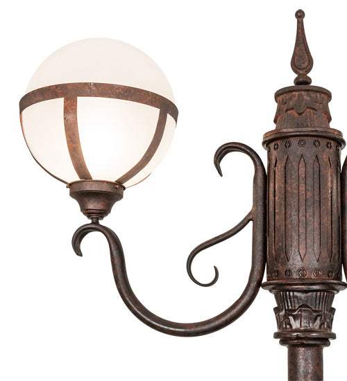 Meyda Tiffany 200261 Two Light Street Lamp, Rusty Nail